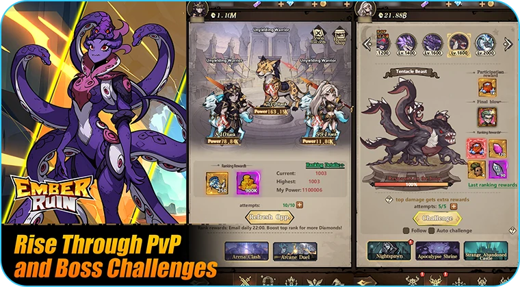Rise Through PvP and Boss Challenges