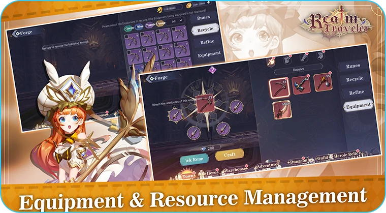 Equipment / Rune / Resource Management